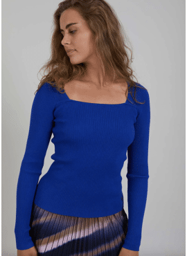 COSTER Knit with long sleeves and squared neck  224-2413